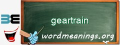 WordMeaning blackboard for geartrain